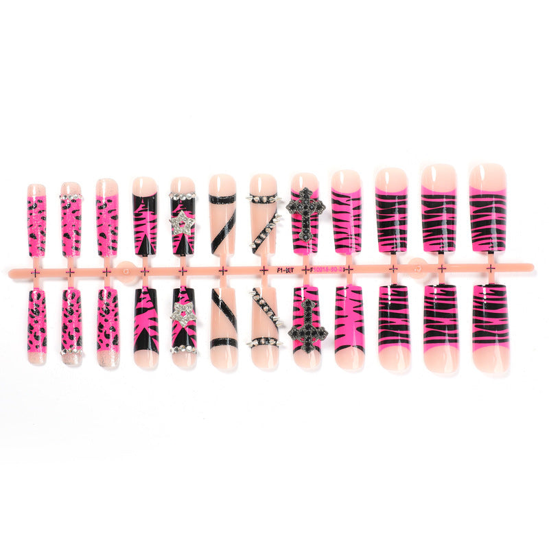 Pink Crusaders Press On Nails